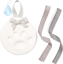 Pet Paw Print Keepsake Ornament Kit, No-Bake Clay Kit