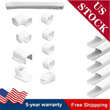 3" W 9.5 Ft Line Set Cover Kit for Mini Split Central Air Conditioner Decorative