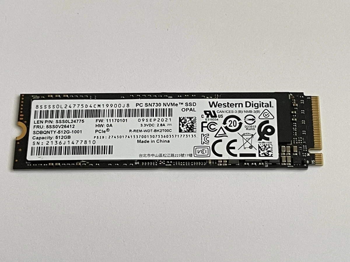 25+ Western Digital M.2 Interface 512 GB Solid State Drives for