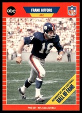 1989 Pro Set Announcers Frank Gifford New York Giants #2
