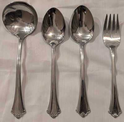 Oneida Deluxe ANTICIPATION Stainless Flatware Set Soup Spoon Salad Fork VINTAGE