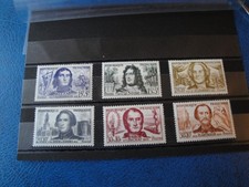 Série de timbres ( Célébrités Française ) n° 1207 à 1212 de 1959
