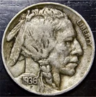 1936-D BUFFALO 🦬 NICKEL CIRC. COND. 🇺🇸 ALL DATES READABLE