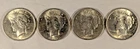 LOT OF 4 1922 P PEACE SILVER DOLLARS #6