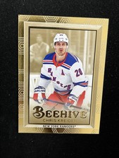 24-25 UD Extended Series Hockey Gold Parallel Beehive BH-14 Chris Kreider