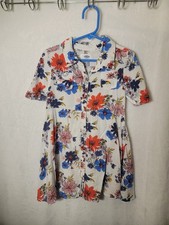 old navy floral button front dress