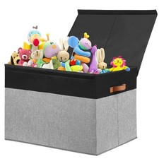 Large Toy Storage Box with Lid, Sturdy Toys Storage Chest Bin Organizer Baske...
