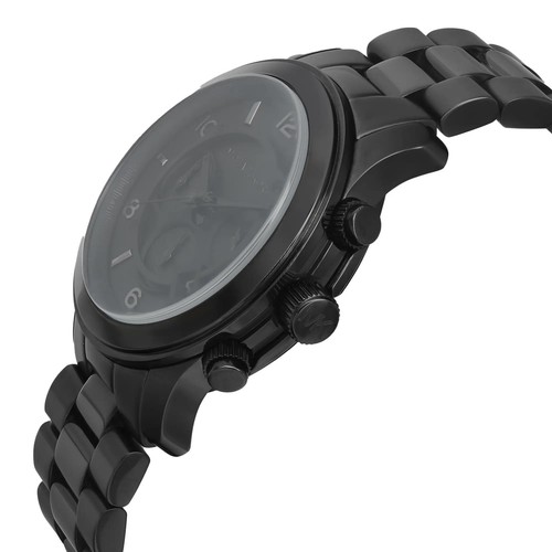 Michael Kors Runway Black Steel Chronograph Black Dial Mens Watch MK8157 - 第 7/7 張圖片