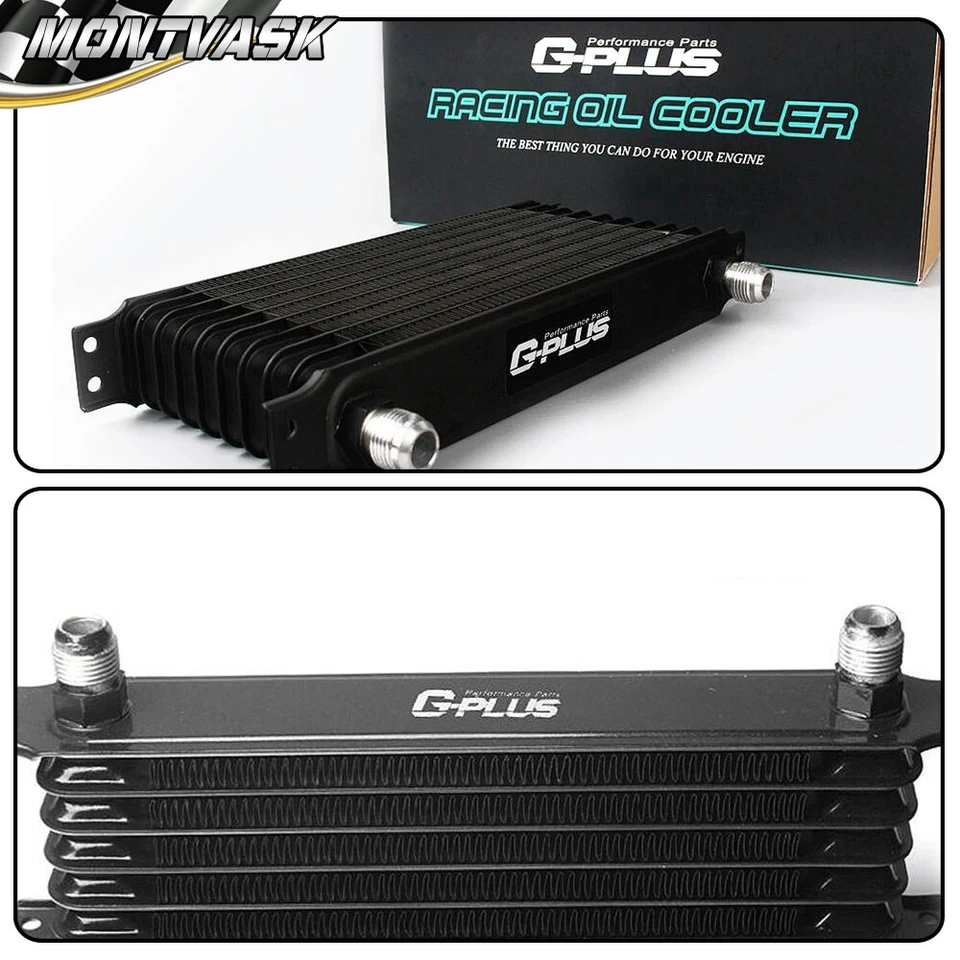 Kit adaptador filtro enfriador de aceite de motor de transmisión de aluminio universal 10 filas 10AN + Foto 3 de 4