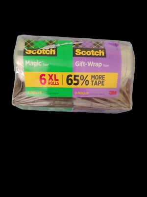 3M Scotch Magic Tape/Gift Wrap Tape, 6600 Total, 6-pack