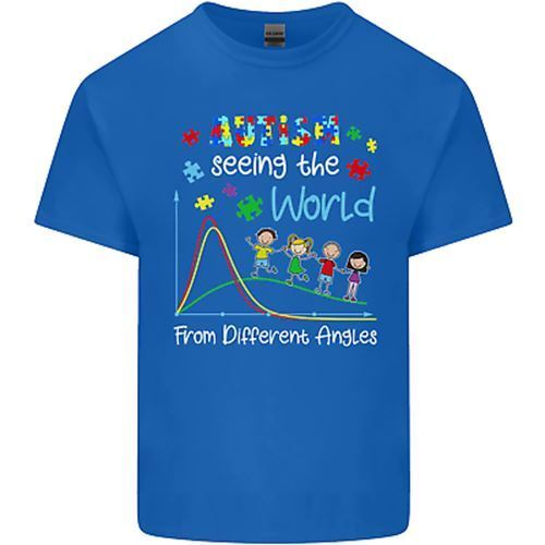 Mundo Del Autismo Desde Diferentes Ángulos Camiseta De Algodón Para Hombres - Imagen 3 de 26