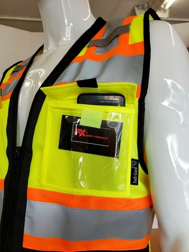 Surveyor zweifarbige Sicherheitsweste ANSI/ISEA 107-2015 zugelassen (klein bis 5XL) - Bild 12 von 27