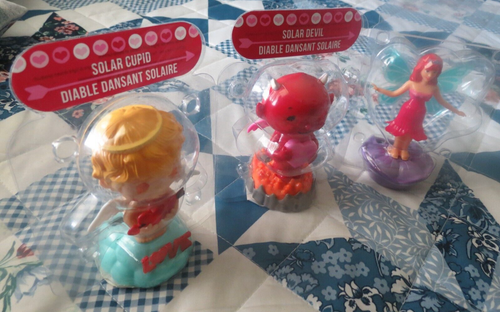 Three Solar Dancing Toys "Hula Dancer", "Little Devil", "Little Angel"