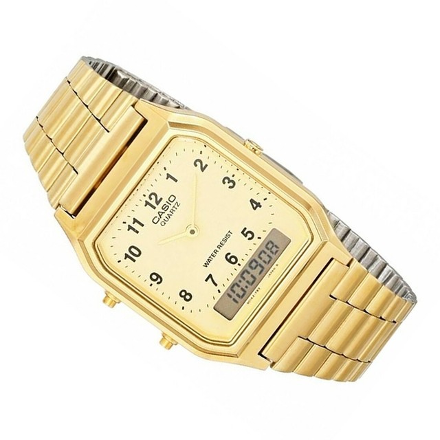 casio aq 230 gold