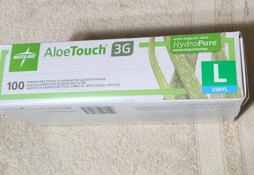 Disposable Aloetouch 3G Powder Free Synthetic HydroPure Vinyl Large Glove 100ct - Picture 2 of 7