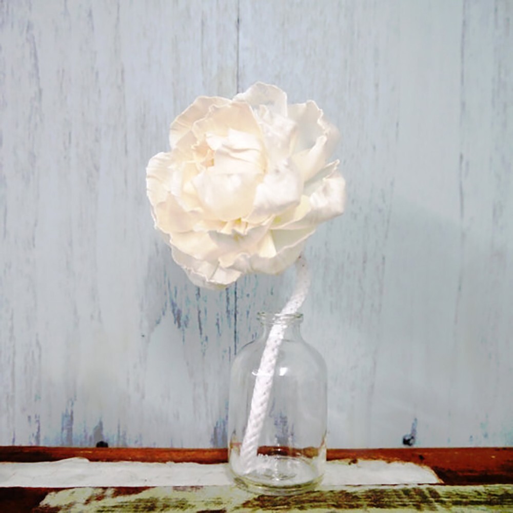 9 Peony Rose Sola Wood Diffuser Flowers 8 cm Dia. with Cotton Rope and ...