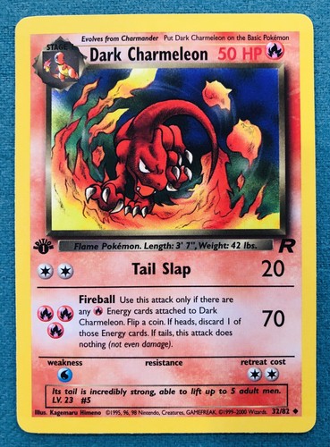 DARK CHARMELEON 32/82 1st Edition Team Rocket Non Shadowless Pokemon Card NM-MT - Picture 4 of 9