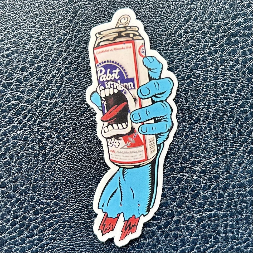 Vintage Beer Can Zombie Arm Sticker Vinyl Retro Vintage Santa Cruz Hipster 3” - Image 2 of 2