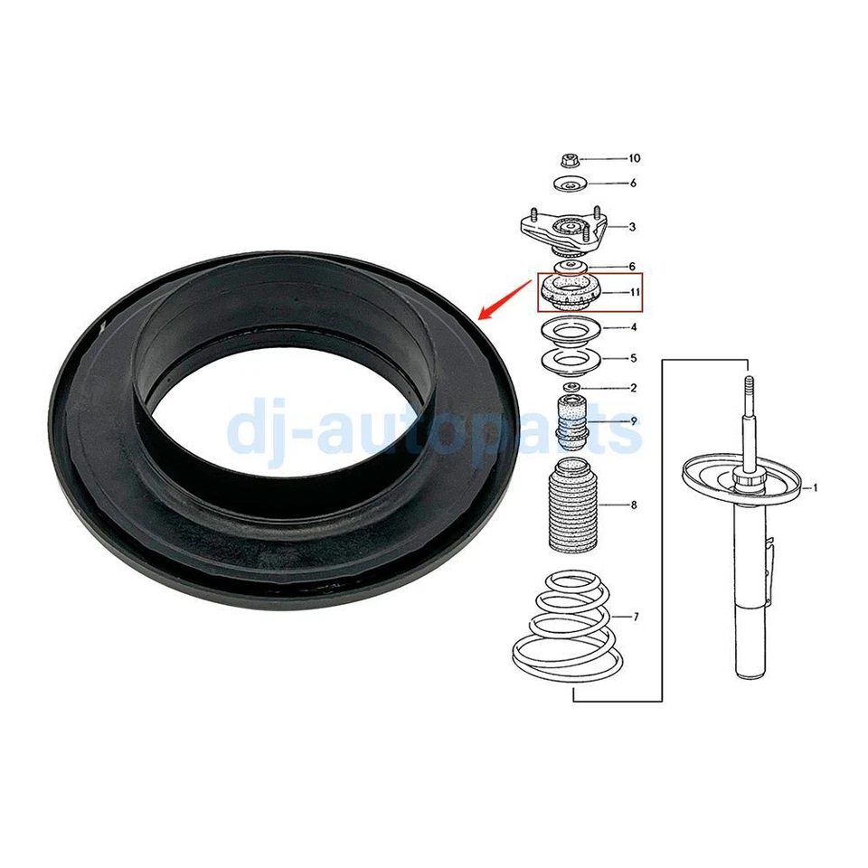 2X Front Strut Mount Bearing Bearings 99634351505 Fit For Porsche 911 997 987 US Foto 2 de 4