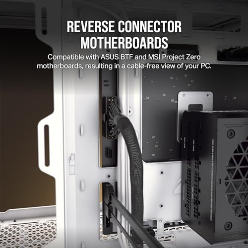 CORSAIR 2500D AIRFLOW SMALL-TOWER MATX DUAL CHAMBER PC CASE - WHITE - Zdjęcie 4 z 5