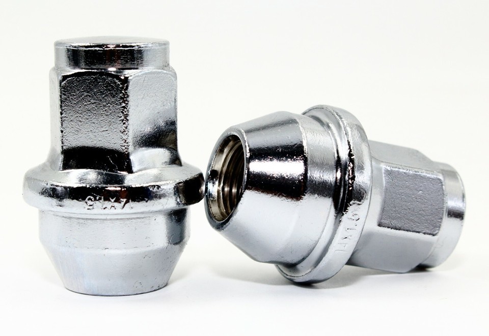 24-Piece Set Of Chrome Lug Nuts For Ford F150 & Expedition 2015-2020 - 14x1.5 Thread, Forged Steel