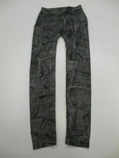 new YIN HUA NIU ZAI KU Leggings Youth Size M Stretch Denim Print Gray