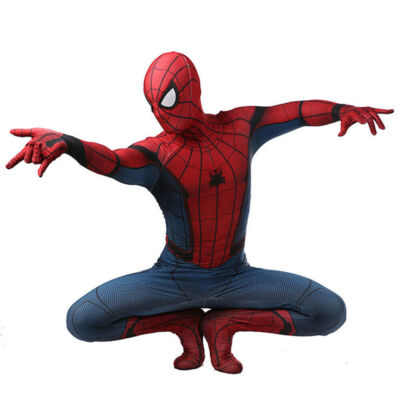Spider-Man Homecoming Jumpsuit Spiderman Cosplay Costume Halloween Adult Kids US