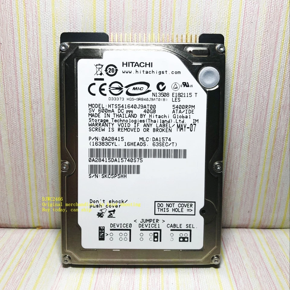 Hitachi Travelstar 5K160 HTS541640J9AT00 40GB  5400RPM 2.5" Notebook hard drive - Image 2 of 4