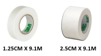 3M - MICROPORE SURGICAL TAPE 1.25CM 2.5CM PREMIUM QUALITY MICROPOROUS EYELASH - Image 1 of 4