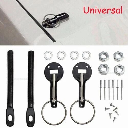 Universal Alloy Car Mount Bonnet Hood Pin Pins Lock Latch Kit Racing Sport - Bild 2 von 23