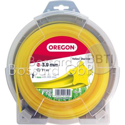 OREGON Yellow Starline Mähfaden 3,0 mm x 71 m Nylonfaden Freischneider Sense