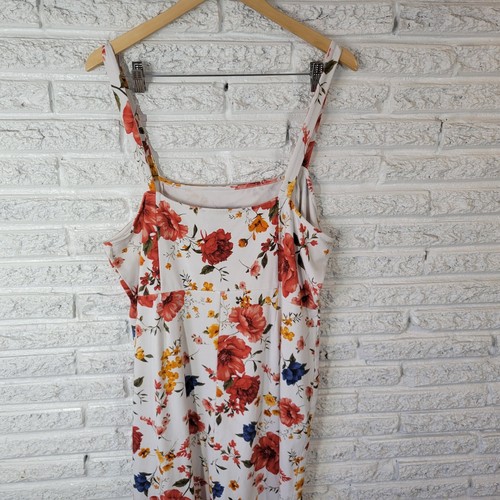 Forever 21 Womens Dress 3X Plus Sleeveless Shift Red Floral Square Neck Casual - Picture 7 of 11
