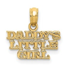 14K Yellow Gold Daddys Little Girl Pendant K2699