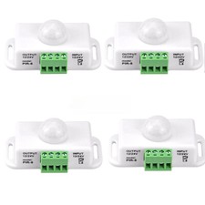 4x 12-24V PIR Sensor LED Motion Light LED Strip Switch Infrared Motion Detector