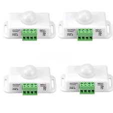 4x 12-24V PIR Sensor LED Motion Light LED Strip Switch Infrared Motion Detector