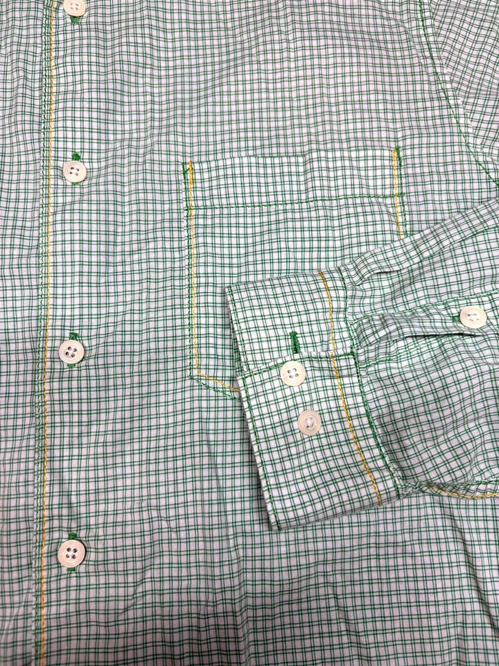 Martin Gordon Mens Button Front Long Sleeve Cotton Plaid Shirt Medium M - Image 2 of 4