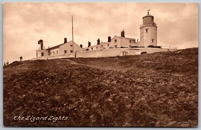 Lizard Point Cornwall England c1910 Postcard Lizard Lighthouse Lights