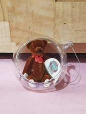 Ganz Cottage Collectibles Miniatures Rusty Bear 3" NOS  W/TAG /GLASS BALL orn