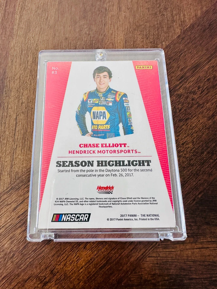 2017 Chase Elliott autographed signed NAPA Panini The National R3 - Image 2 of 3