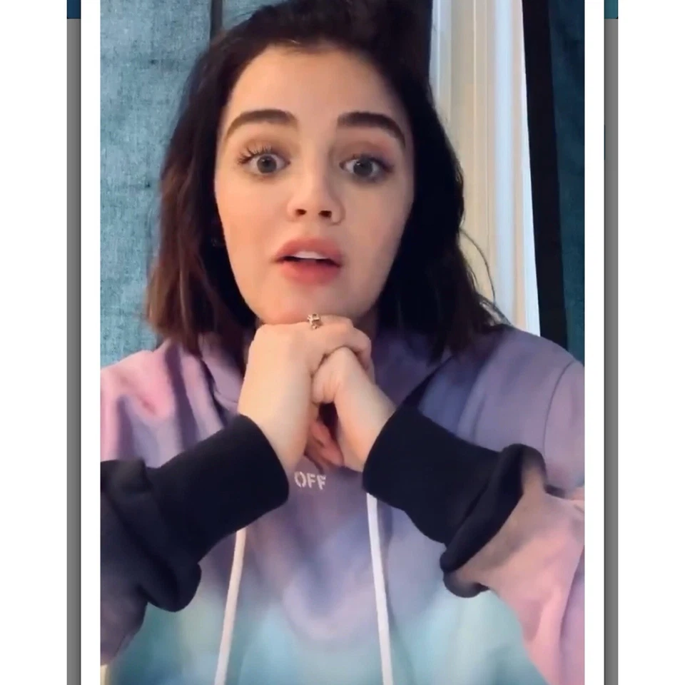 Sudadera con Capucha OFF WHITE VIRGIL ABLOH Púrpura Puesta de Sol Tie Dye XS ASO Lucy Hale Foto 2 de 4