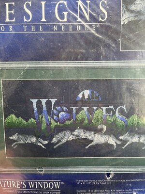 Designs for the Needle Nature's Window Wolves Cross Stitch Wolf