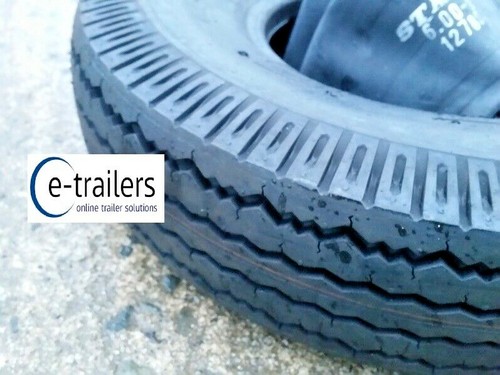 6.00-9 600x9 DELI 10 Ply 685kg 95M HIGH SPEED TRAILER CARAVAN TYRE + INNER TUBE - Picture 2 of 6