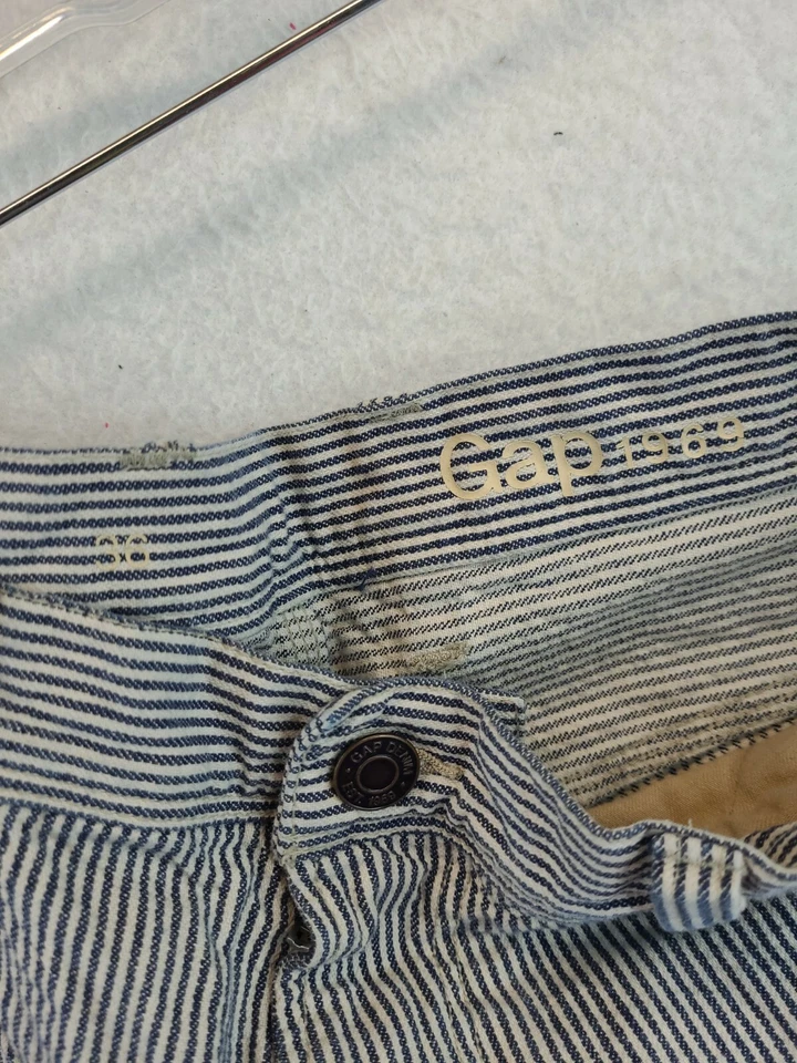Pantalones Cortos Vaqueros Gap 1969 Clásicos Azul Rayas Para Hombre Cintura 36 Foto 4 de 4