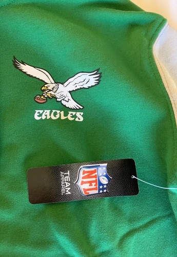 FLY EAGLES FLY Kelly Green Philadelphia Eagles NFL Zip Up Hoodie/Jacket-Sz M NWT - Picture 5 of 19