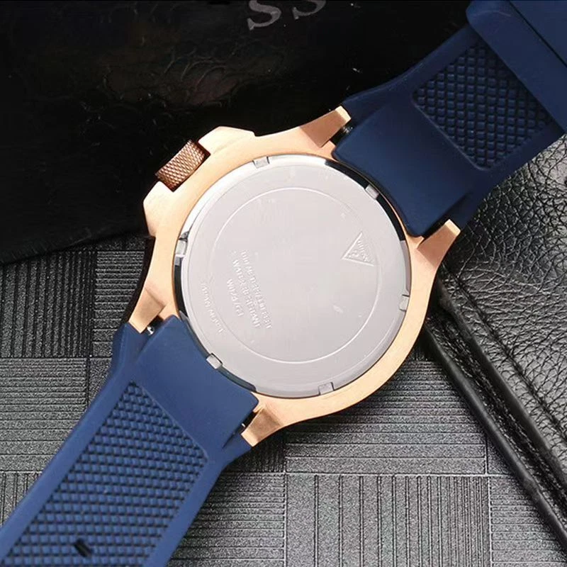 Correa de reloj de goma de 22 mm apta para Guess W0247G3 W0040G3 W0040G7 U0247G3 Foto 4 de 4