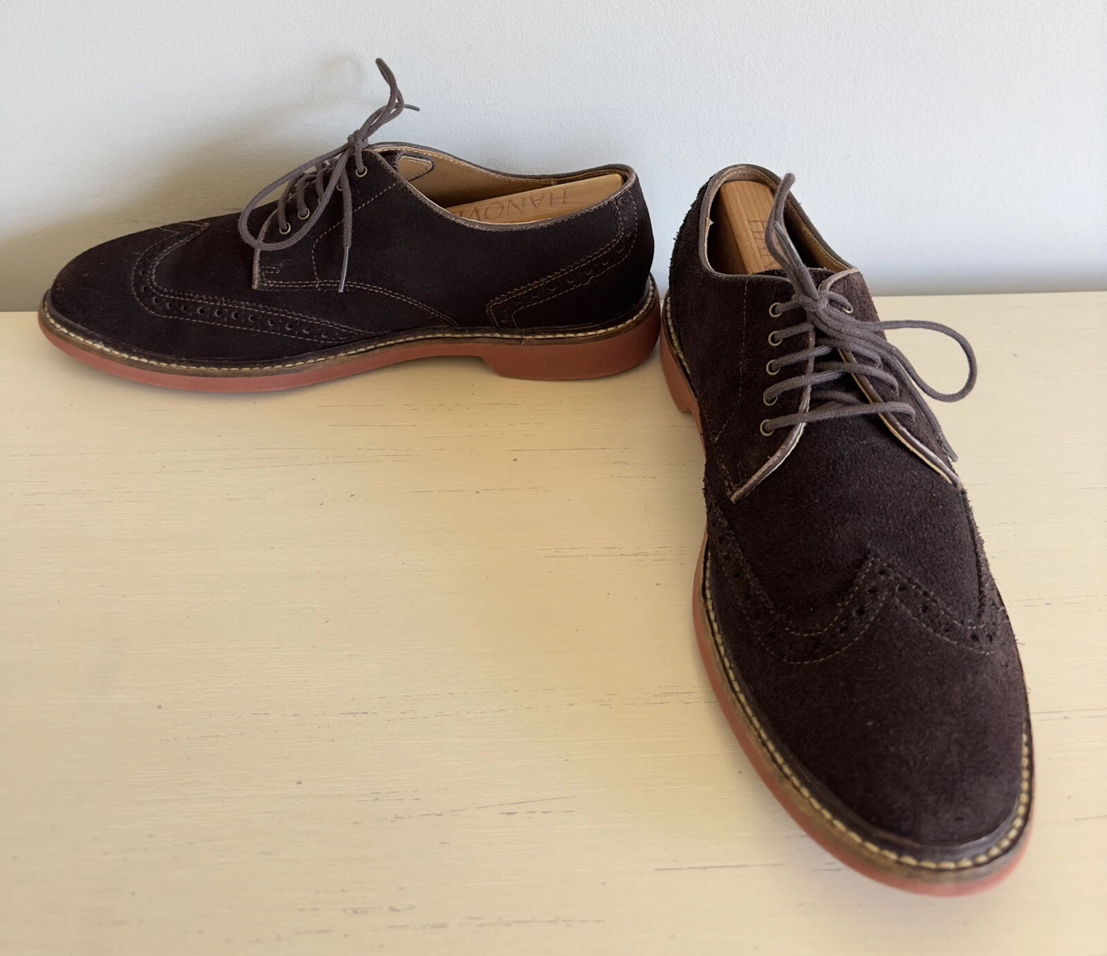 Cole Haan Franklin Wingtip Suede Lace Up Brown Oxfords Mens 8.5 M Dress Up Shoes