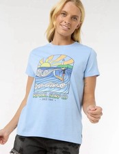 Rip Curl Stringers Standard Tee Blue Size S NWT