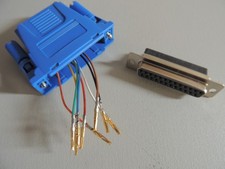 5 Pack Blue DB25 25 Female to RJ45 8 pin Female Adapter Connector Kit