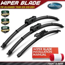 3Pcs 24'' & 22'' & 15'' Windshield Wiper Blades for Volkswagen Tiguan 2018-2024