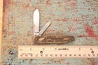 1987 Winchester Arms Co Trade Mark USA Stamped Brass 2 Blade Equal End Knife — photo 2